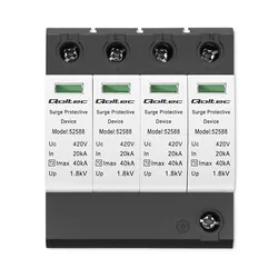 Ogranicznik ochronnik przepięć AC Qoltec 4P 420V T2 B C