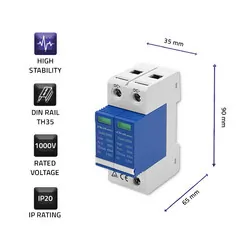 Ogranicznik ochronnik przepięć DC Qoltec 2P 1000V T2 B C