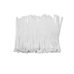 Opaski zaciskowe wielorazowego użytku trytytki odpinane 4.8x200mm 100 szt. białe