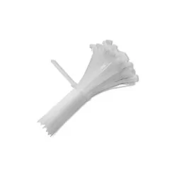 Opaski zaciskowe wielorazowego użytku trytytki odpinane 4.8x200mm 100 szt. białe