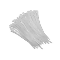 Opaski zaciskowe wielorazowego użytku trytytki odpinane 4.8x200mm 100 szt. białe