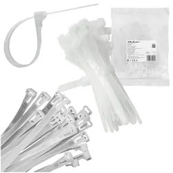 Opaski zaciskowe wielorazowego użytku trytytki odpinane 7.2x100mm 100 szt. białe