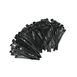 Opaski zaciskowe wielorazowego użytku trytytki odpinane 7.2x100mm 100 szt. czarne