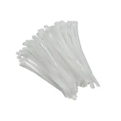 Opaski zaciskowe wielorazowego użytku trytytki odpinane 7.2x200mm 100 szt. białe