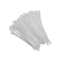 Opaski zaciskowe wielorazowego użytku trytytki odpinane 7.2x250mm 100 szt. białe