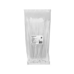 Opaski zaciskowe wielorazowego użytku trytytki odpinane 7.2x250mm 100 szt. białe