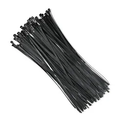 Opaski zaciskowe wielorazowego użytku trytytki odpinane 7.2x350mm 100 szt. czarne