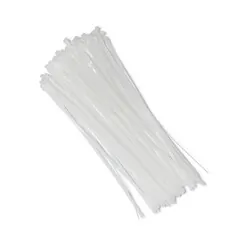 Opaski zaciskowe wielorazowego użytku trytytki odpinane 7.2x400mm 100 szt. białe