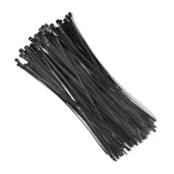 Opaski zaciskowe wielorazowego użytku trytytki odpinane 7.2x400mm 100 szt. czarne