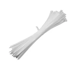 Opaski zaciskowe wielorazowego użytku trytytki odpinane 7.2x450mm 100 szt. białe