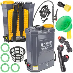 Opryskiwacz akumulatorowy 16 L Powermat PM-OA-16K   zestaw dysz