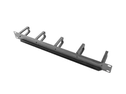 Organizer kabli LANBERG do szafy RACK 19" 1U z 5 plastikowymi uchwytami typ B czarny