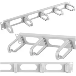 Organizer kabli LANBERG do szafy RACK 19" 1U z 5 uchwytami typ B szary