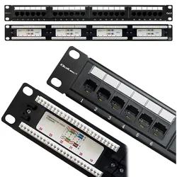 Patch panel do szafy RACK 19" Qoltec  24 porty kat.5E UTP