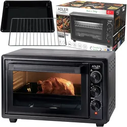 Piekarnik elektryczny 26 L Adler AD 6023   blacha do pieczenia