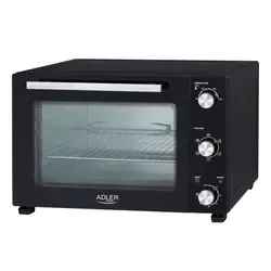 Piekarnik elektryczny 48L Adler AD 6026   blacha do pieczenia   ruszt z uchwytem   rożen