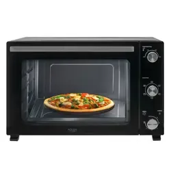 Piekarnik elektryczny 60L Adler AD 6028   blacha do pieczenia   ruszt z uchwytem   rożen