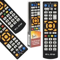Pilot uniwersalny samouczący BLOW 5w1 TV DVB-T SAT DVD