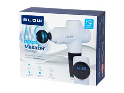 Pistolet do masażu masażer BLOW Wave 4000 BIAŁY   10 końcówek   walizka