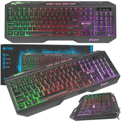 Podświetlana klawiatura dla graczy FURY HELLFIRE 2 USB LED RGB