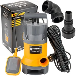Pompa zatapialna z pływakiem do wody czystej brudnej szamba 1600W Powermat PM-PDW-1600PT