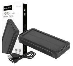 Powerbank solarny Kruger&amp;Matz z latarką 10000mAh USB microUSB USB-C Lightning
