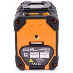 Poziomica laserowa laser krzyżowy 360° 2 linie Powermat PM-PLK-360T   statyw i futerał
