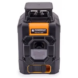 Poziomica laserowa laser krzyżowy 360° 2 linie Powermat PM-PLK-360T   statyw i futerał
