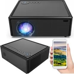 Projektor multimedialny LED rzutnik ART X7PRO WiFi Bluetooth USB Android 9.0 8K 200 cali   pilot