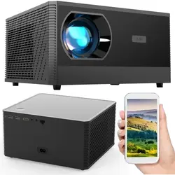 Projektor multimedialny LED rzutnik ART X8PRO WiFi Bluetooth Android 9.0 Full HD 200 cali   pilot