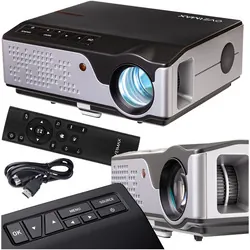 Projektor multimedialny LED rzutnik OVERMAX MULTIPIC 4.1 WiFi 200" USB VGA HDMI   pilot