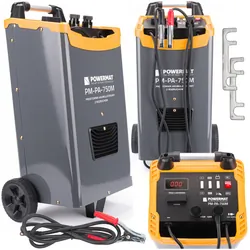 Prostownik akumulatorowy z rozruchem 700A 12/24V Powermat PM-PA-750M