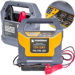 Prostownik mikroprocesorowy akumulatorowy 12/24V Powermat PM-PM-30T 8-etapowy   BOOST