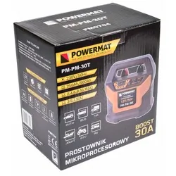 Prostownik mikroprocesorowy akumulatorowy 12/24V Powermat PM-PM-30T 8-etapowy   BOOST