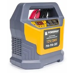 Prostownik mikroprocesorowy akumulatorowy 12/24V Powermat PM-PM-30T 8-etapowy   BOOST