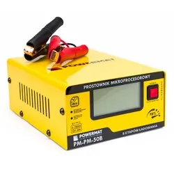 Prostownik mikroprocesorowy akumulatorowy 12/24V Powermat PM-PM-50B 8-etapowy LCD