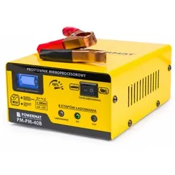 Prostownik mikroprocesorowy akumulatorowy 6/12V Powermat PM-PM-40B 8-etapowy LCD