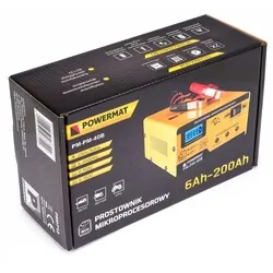 Prostownik mikroprocesorowy akumulatorowy 6/12V Powermat PM-PM-40B 8-etapowy LCD