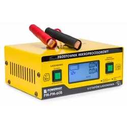Prostownik mikroprocesorowy akumulatorowy 6V - 24V Powermat PM-PM-60B 8-etapowy LCD