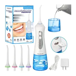 Przenośny IRYGATOR do higieny jamy ustnej 200 ml   4 końcówki