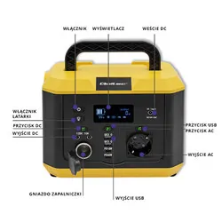 Przenośna stacja zasilania Qoltec Monolith 350W 300Wh USB LCD CZYSTY SINUS