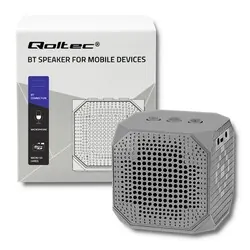 Przenośny głośnik Bluetooth 3W Qoltec Double speaker - szary