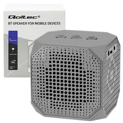 Przenośny głośnik Bluetooth 3W Qoltec Double speaker - szary