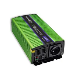 Przetwornica napięcia 3w1 UPS ładowarka akumulatorów Qoltec Monolith 12V/230V 300W/600W Czysty Sinus