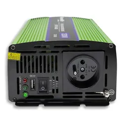 Przetwornica napięcia 3w1 UPS ładowarka akumulatorów Qoltec Monolith 12V/230V 600W/1200W Czysty Sinus