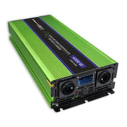 Przetwornica napięcia 3w1 UPS ładowarka akumulatorów Qoltec Monolith LCD 12V/230V 2000W/4000W Czysty Sinus