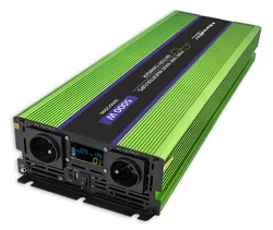 Przetwornica napięcia 3w1 UPS ładowarka akumulatorów Qoltec Monolith LCD 12V/230V 2500W/5000W Czysty Sinus