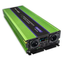 Przetwornica napięcia 3w1 UPS ładowarka akumulatorów Qoltec Monolith LCD 12V/230V 2500W/5000W Czysty Sinus