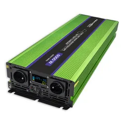Przetwornica napięcia 3w1 UPS ładowarka akumulatorów Qoltec Monolith LCD 12V/230V 3000W/6000W Czysty Sinus