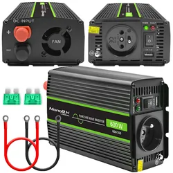 Przetwornica napięcia Monolith Qoltec 12V/230V 300W/600W Czysty Sinus